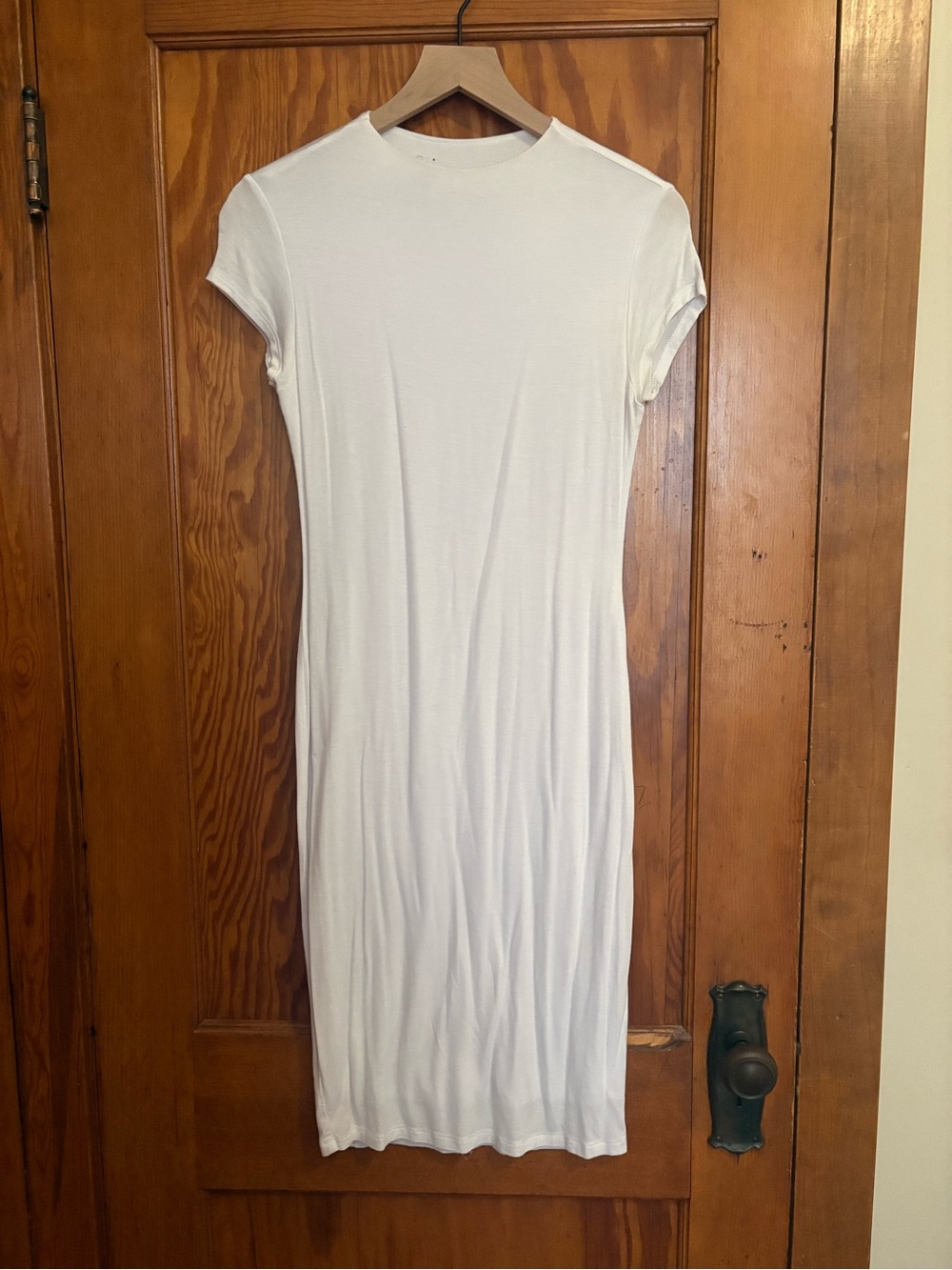 Classic White Midi T-Shirt Dress